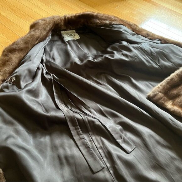 Hudsons Bay Company Brown Fur Coat Jacket - Picture 7 of 10